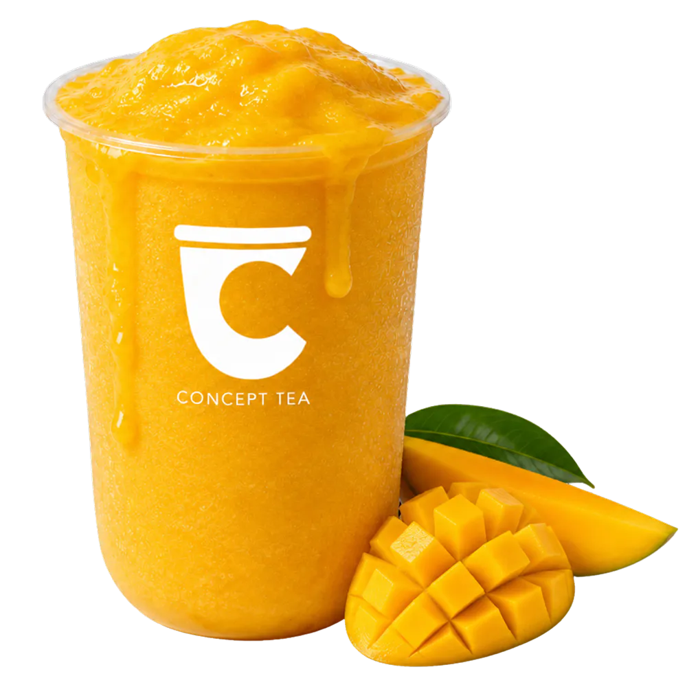 mango slush at The Concept Tea, a Bubble Tea Shop in Denison