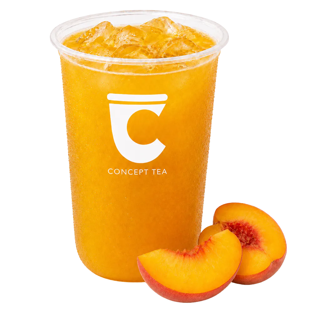 peach green tea at The Concept Tea, a Bubble Tea Shop in Denison
