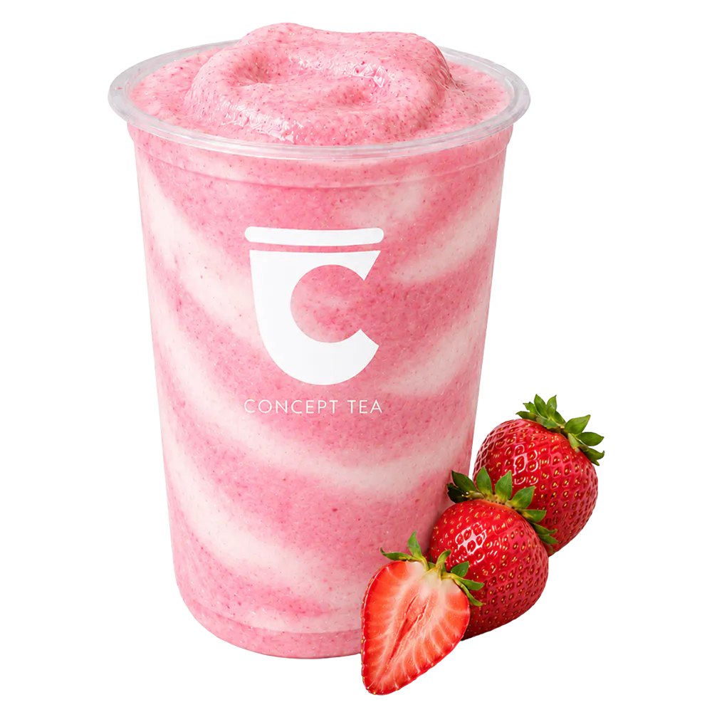 strawberry blend at The Concept Tea, a Bubble Tea Shop in Denison